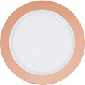 Sensations Rose Gold Rim Plastic Plates, 9", 120PK 347877